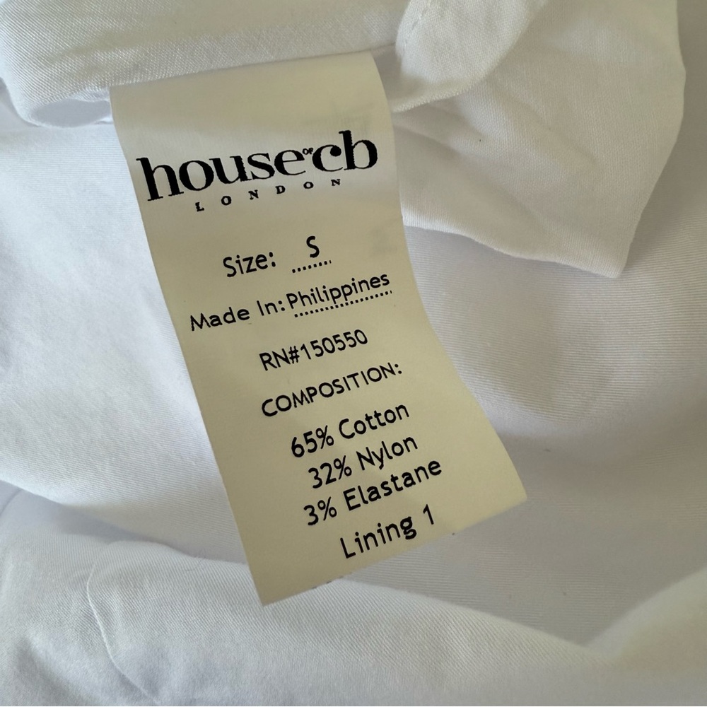 House of CB ADABELLA- White Cotton Halter Dress - Picture 9 of 11
